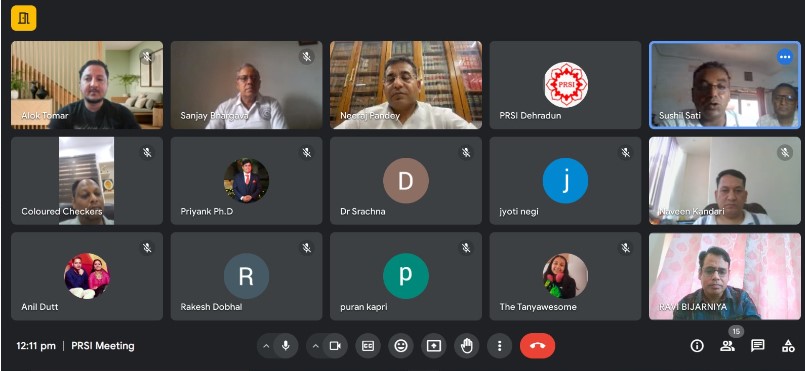 पीआरएसआई ने “जनसंपर्क में टेक्नोलॉजी की भूमिका” विषय पर किया वेबिनार