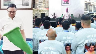 केदारनाथ डोली यात्रा के साथ चलने वाले 300 सेवादारों की टीम को हरी झण्डी दिखाकर किया गया रवाना 