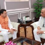 मुख्यमंत्री धामी ने रक्षा मंत्री राजनाथ सिंह से की मुलाकात