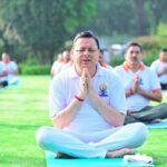 मुख्यमंत्री आवास में हुआ सामूहिक योगाभ्यास