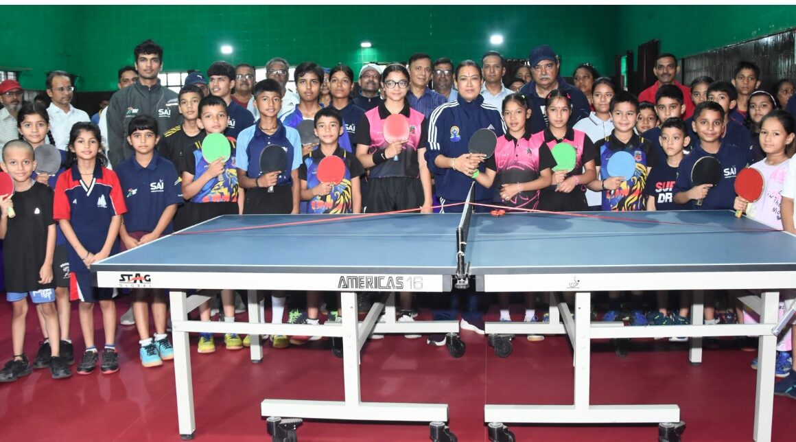 खेल मंत्री रेखा आर्या ने किया टेबल टेनिस कोर्ट का उद्घाटन