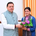 सारकोट ग्राम प्रधान ने सीएम धामी से की भेंट