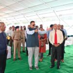लैंसडाउन में शहीद सम्मान समारोह की तैयारियों का जायज़ा लेने पहुंचे सैनिक कल्याण मंत्री गणेश जोशी