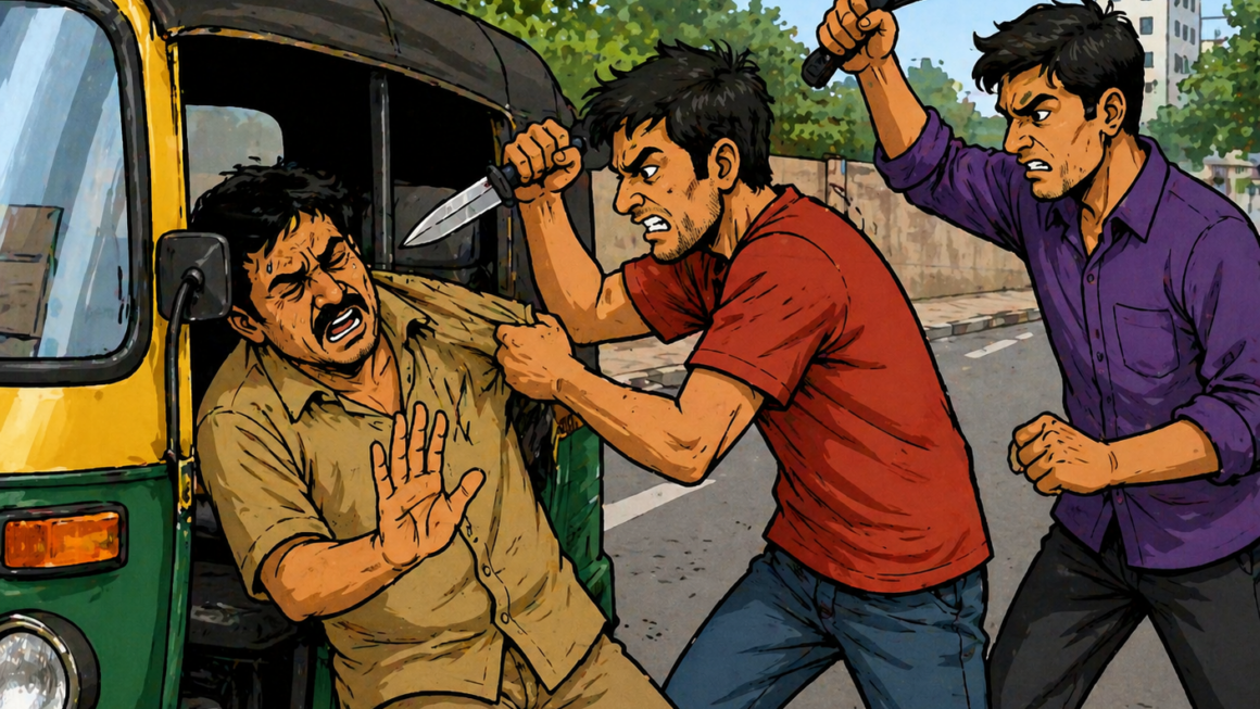 20 रुपये के किराए पर खूनी हमला, ऑटो चालक पर चाकू और बेल्ट से वार