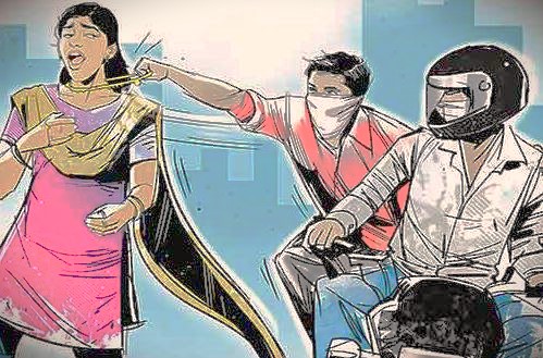 गाजियाबाद में महिला से मंगलसूत्र झपटकर फरार हुआ बाइक सवार बदमाश