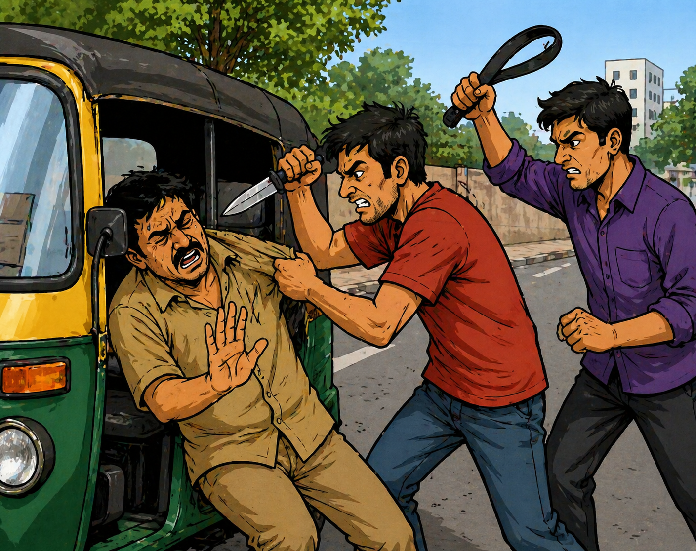 20 रुपये के किराए पर खूनी हमला, ऑटो चालक पर चाकू और बेल्ट से वार