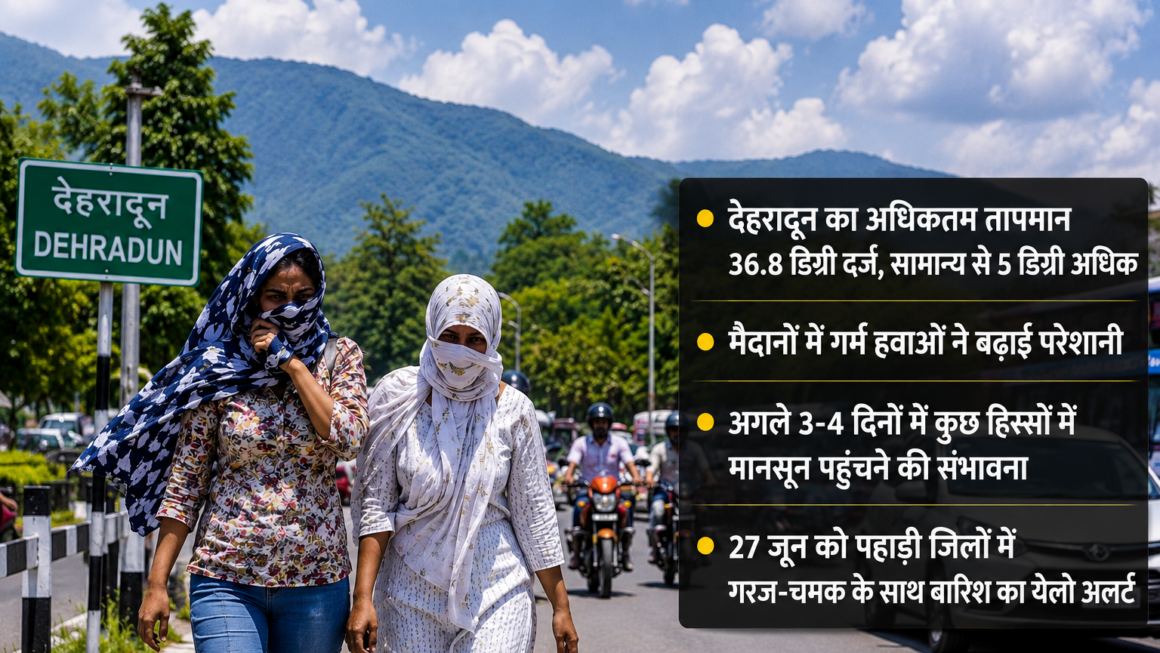 उत्तराखंड में मानसून की दस्तक का इंतजार, फिलहाल तपिश और उमस ने बढ़ाई मुश्किलें