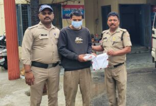 एटीएम तोड़कर चोरी की कोशिश नाकाम, आरोपी रंगे हाथ गिरफ्तार