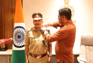उप निरीक्षक से निरीक्षक बने कुन्दन राम, SSP ने पिपिंग सेरेमनी में किया सम्मानित