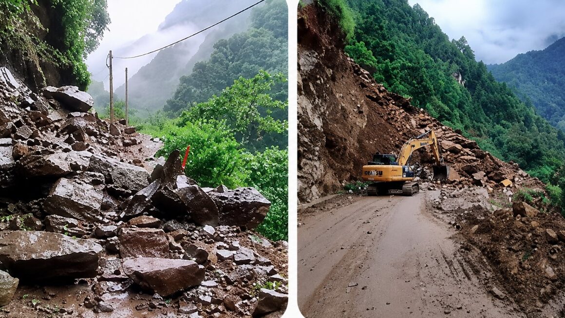 भारी बारिश से केदारनाथ हाईवे कई जगह बाधित, बोल्डर और मलबा गिरने से रुकी आवाजाही