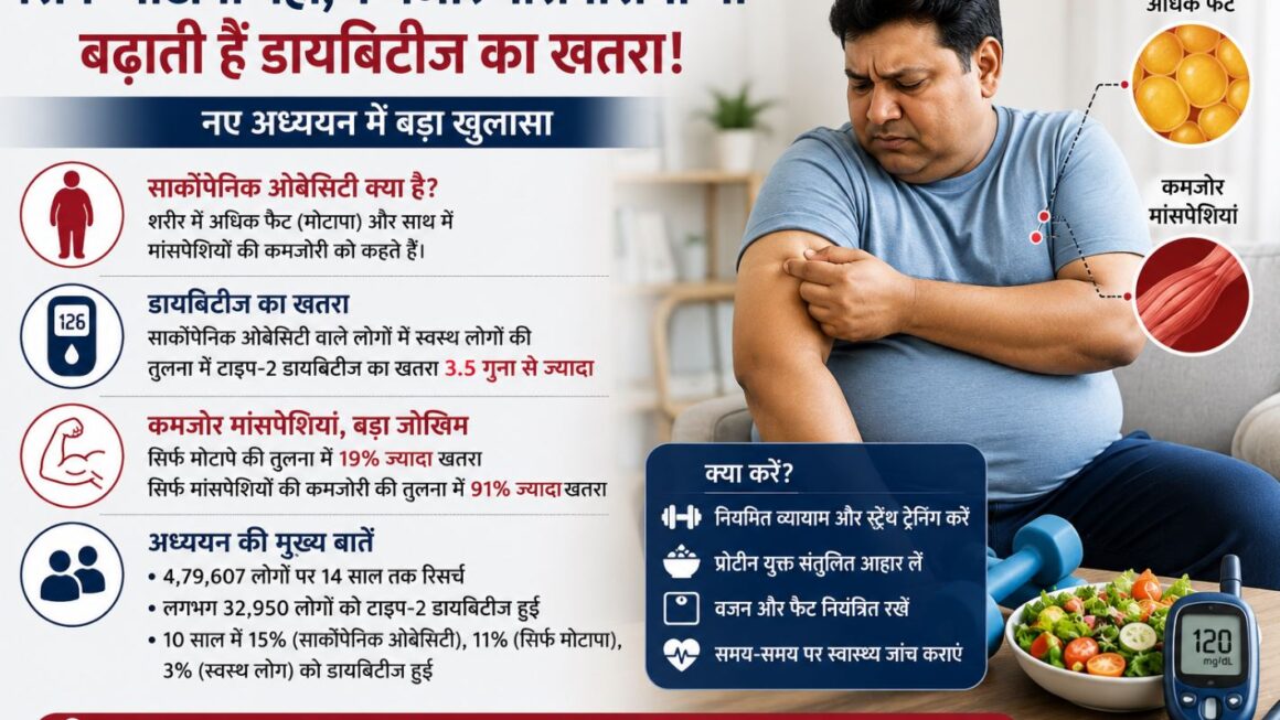 सिर्फ मोटापा नहीं, कमजोर मांसपेशियां भी बढ़ाती हैं डायबिटीज का खतरा! नए अध्ययन में बड़ा खुलासा