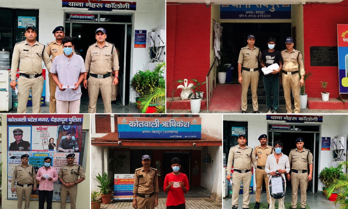 अवैध मादक पदार्थो के साथ पांच नशा तस्करों को दून पुलिस ने किया गिरफ्तार