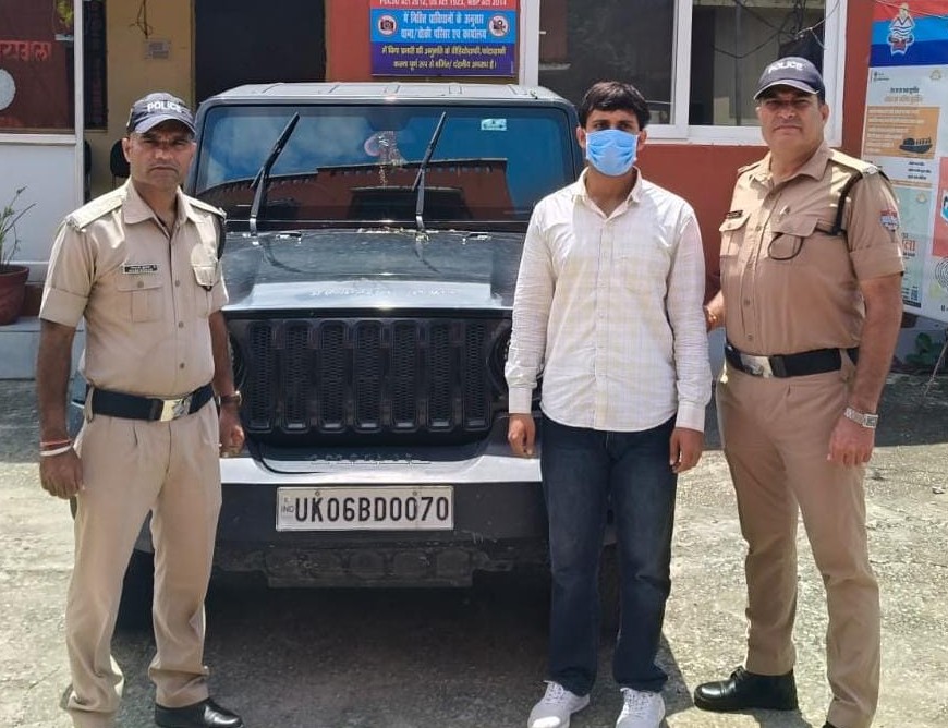 मोतीचूर फ्लाईओवर पर बस चालक को थार से कुचलने का प्रयास, आरोपी गिरफ्तार