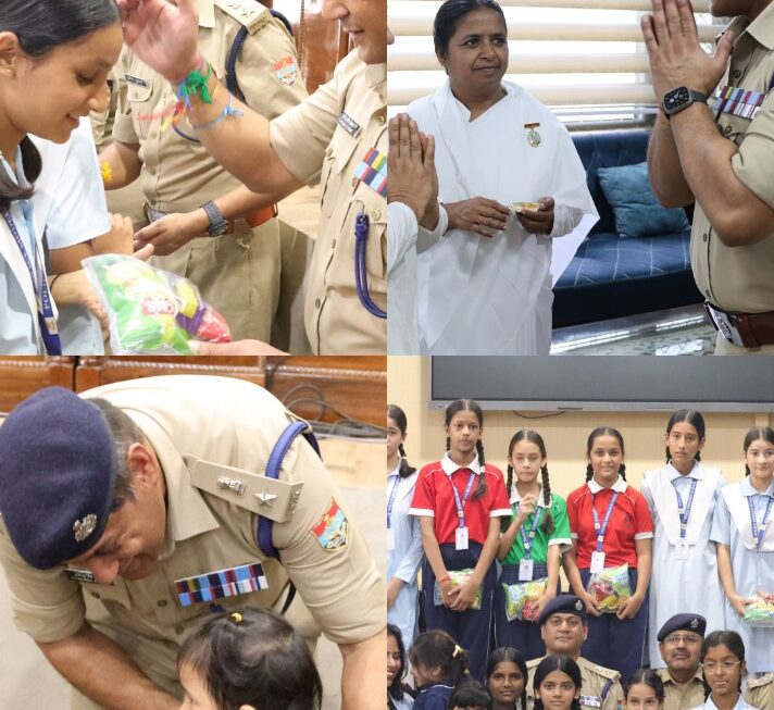 राखी लेकर एसएसपी दून से मिलने पहुंचीं नन्हीं बालिकाएं, बांधी राखी और लिया सुरक्षा का भरोसा