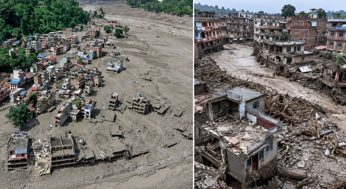 नेपाल-चीन सीमा पर बाढ़ से भारी तबाही, 165 लोगों की मौत
