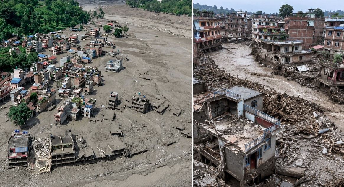 नेपाल-चीन सीमा पर बाढ़ से भारी तबाही, 165 लोगों की मौत