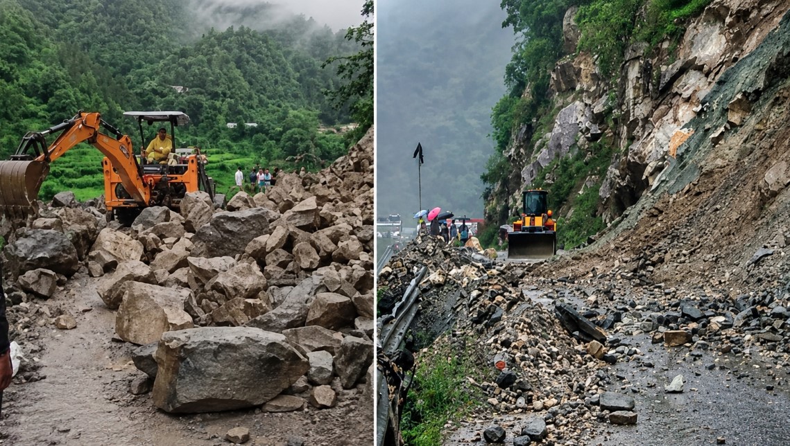 बारिश से चारधाम यात्रा प्रभावित, भूस्खलन से यमुनोत्री-गंगोत्री हाईवे कई जगह बंद