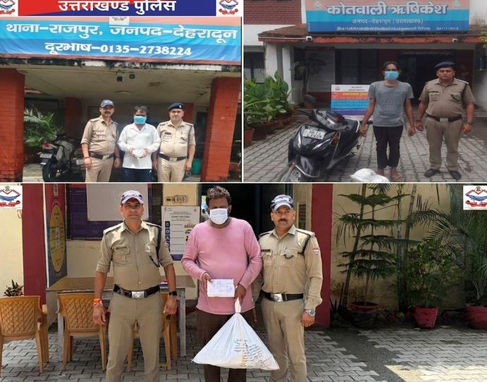 दून पुलिस का नशा तस्करों पर शिकंजा, चरस और अवैध शराब के साथ तीन गिरफ्तार