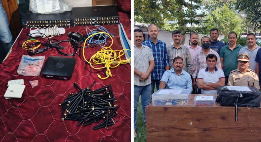 बाजपुर में अवैध SIM Box टेलीकॉम गेटवे का भंडाफोड़, 114 सिम कार्ड समेत युवक गिरफ्तार