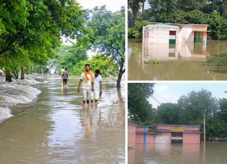 सारण में बाढ़ का बढ़ा खतरा, 48 गांव प्रभावित; 33 नाव और बोट एंबुलेंस से राहत कार्य जारी