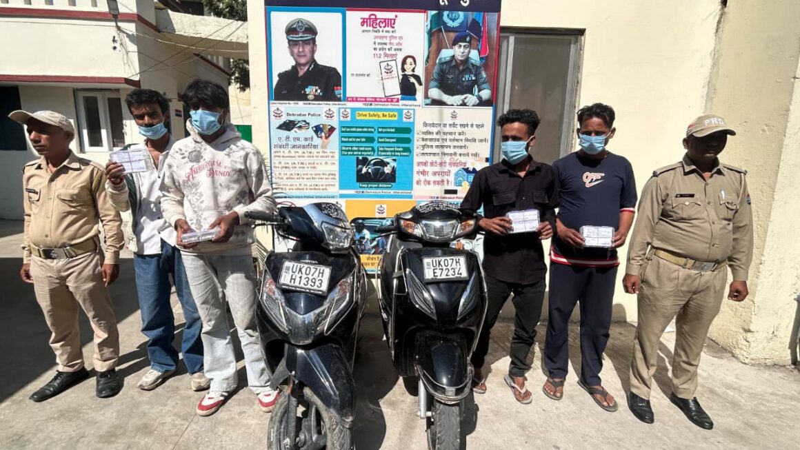 देहरादून में चेन स्नैचिंग का खुलासा, चार आरोपी गिरफ्तार; सोने की चेन, मोबाइल और नकदी बरामद