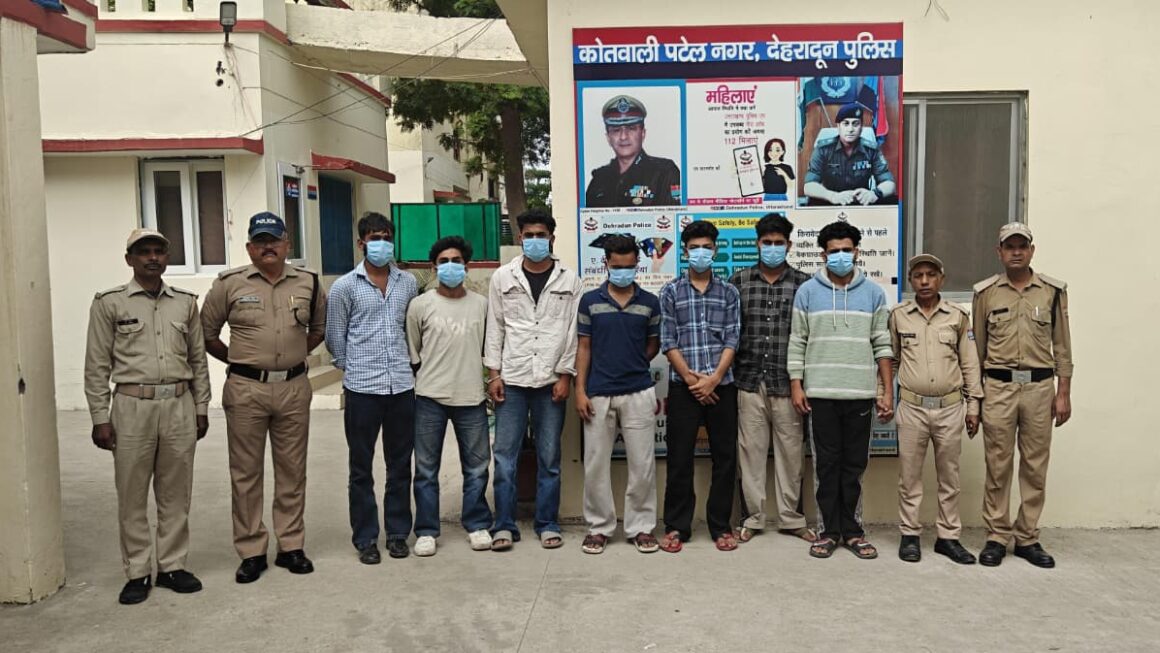 बाजार में हंगामा और मारपीट की नौबत आने पर पुलिस की कार्रवाई, शांति भंग करने के आरोप में 7 हिरासत में