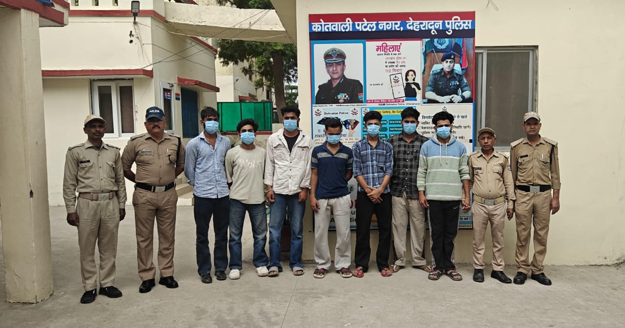 बाजार में हंगामा और मारपीट की नौबत आने पर पुलिस की कार्रवाई, शांति भंग करने के आरोप में 7 हिरासत में