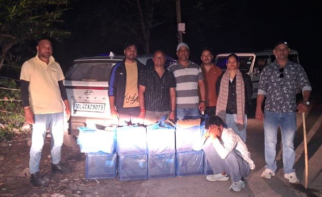 ऋषिकेश में अवैध शराब की बड़ी खेप बरामद, क्रेटा कार से 100 व्हिस्की की बोतलें और 24 बीयर जब्त; मेरठ का युवक गिरफ्तार